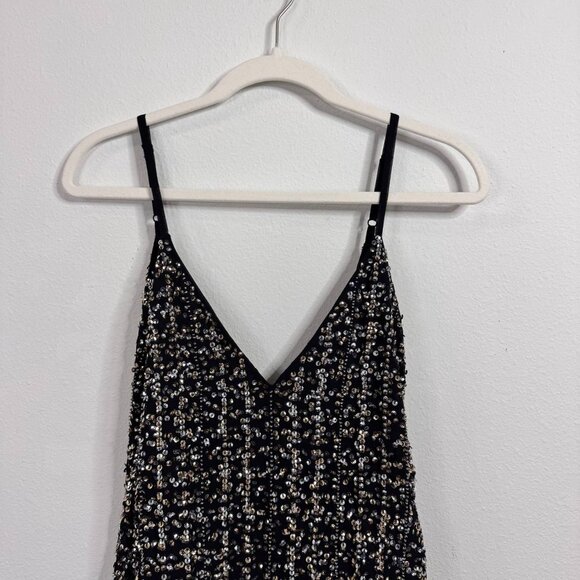 ASOS Sequin Feather Mini Dress Size 6 Party Cocktail Night Out - Picture 2 of 8